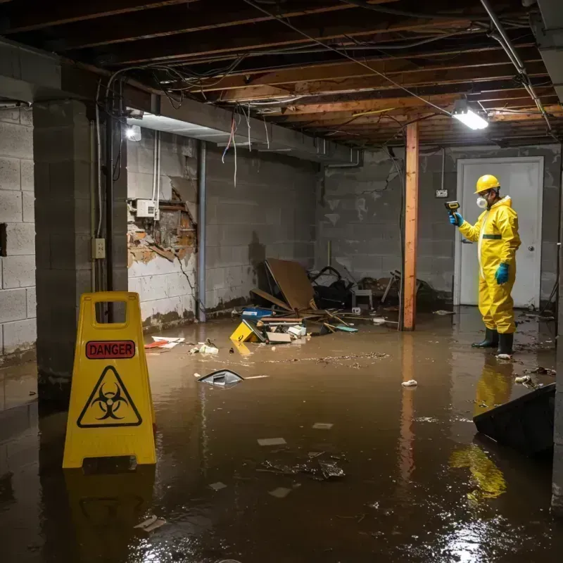 Flooded Basement Electrical Hazard in Lake Lakengren, OH Property